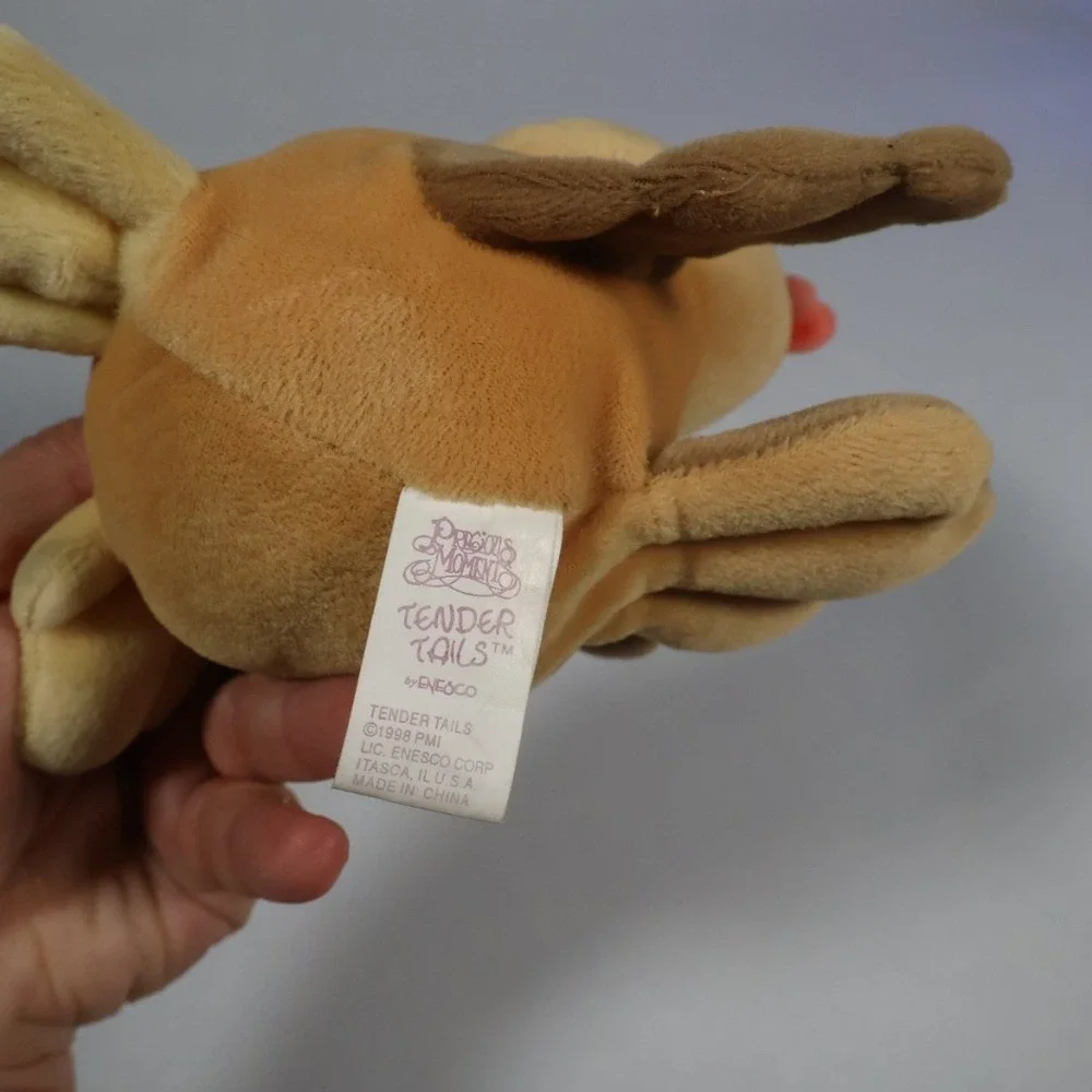 Vtg Precious Moments Tender Tails Chicken Rooster Plush 1998 Enesco Tan Beanbag‎